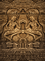 Apsaras are beautiful and artistically talented female spirits of nature, such as water nymphs or forest spirits. /
