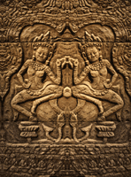 Apsaras are beautiful and artistically talented female spirits of nature, such as water nymphs or forest spirits.
