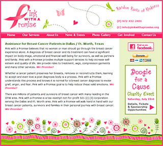 Website for Pink with a Promise
